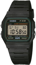Casio F-91W-3DG - Reloj Negro, Negro/Blanco, Correa