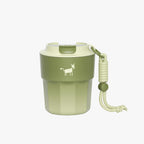 CHEERFUL GOAT Taza de café con forro de cerámica, vaso aislado de viaje de acero inoxidable con forro de cerámica, con tapa, taza a prueba de fugas de 10 onzas para café con agua caliente y fría en