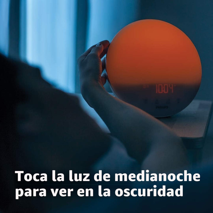 Luz de despertador con simulación de amanecer en color Philips HF35...