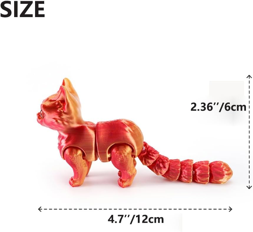 QINGMIAO Kit de 6 piezas impresas en 3D para gatos