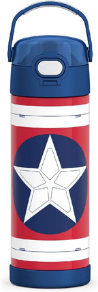 THERMOS FUNTAINER - Botella de agua con boquilla, 16 onzas, Capitán América