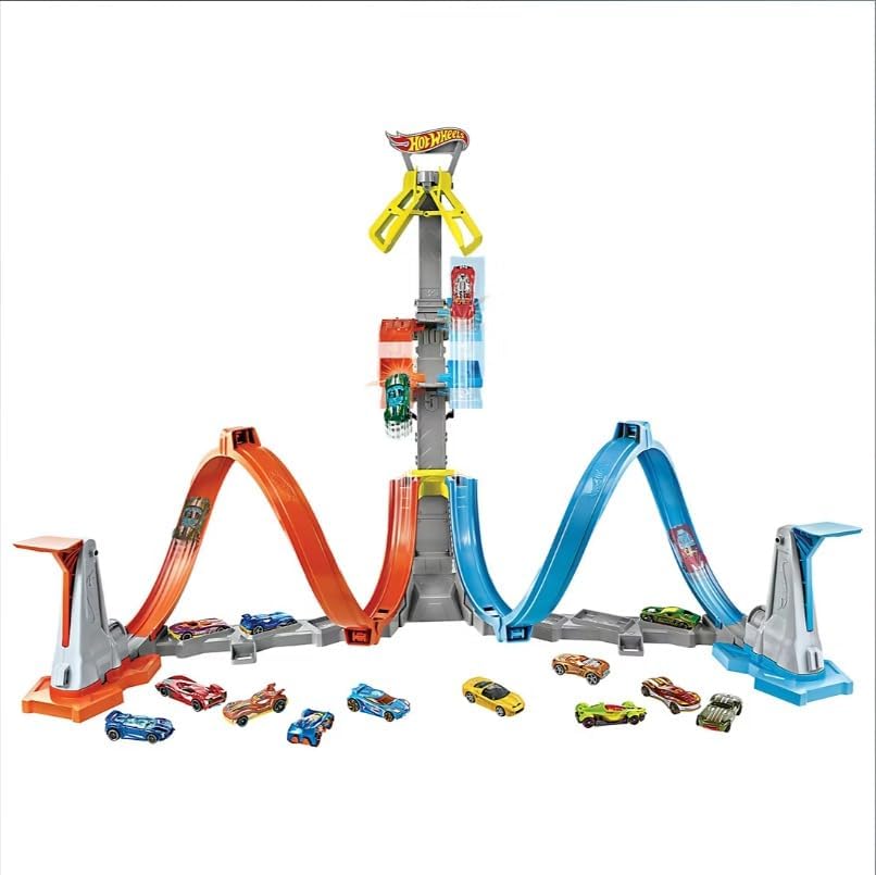 Hot-Wheels Loop  Launch - Juego de pista de carreras de