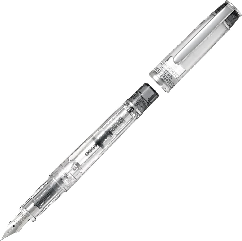 PILOT PFPR1TBF PRERA - Pluma estilográfica, a juego de colores, F, punta fina, negro transparente