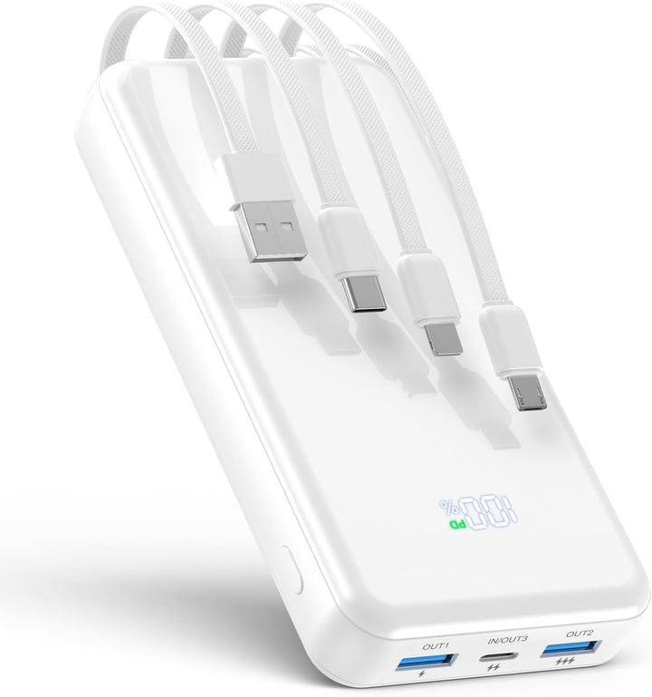 Cargador portátil, banco de energía de 50000 mAh con cable incorpor...