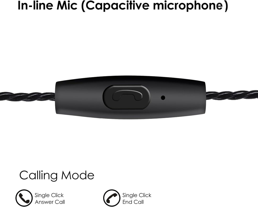 DCMEKA Auriculares con monitor intrauditivo, auriculares estéreo Hi...