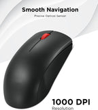 Lenovo Mouse inalámbrico (WL150) - Mouse ergonómico ambidiestro Nan...