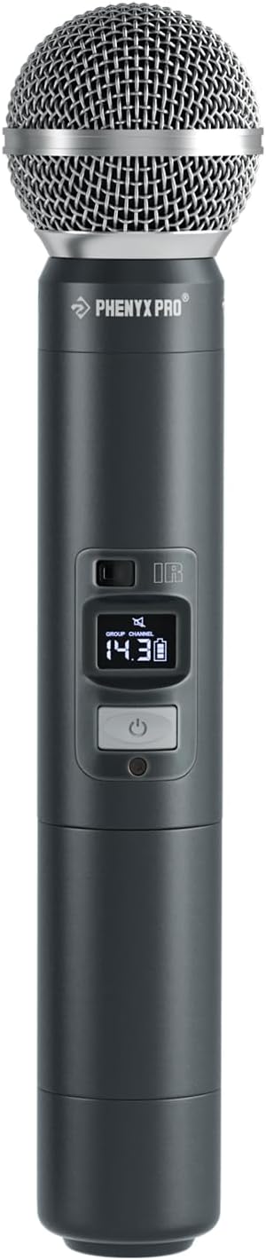 Phenyx Pro Micrófono inalámbrico profesional, micrófono dinámico UH...