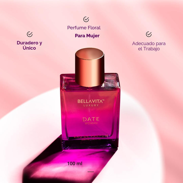 Bellavita Luxury DATE Eau de Parfum | 3.4 fl oz (3.4 onzas líquidas...