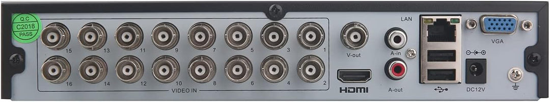 16CH 1080P 5-en-1 HD híbrido DVR y NVR compatible con cámara IP de...