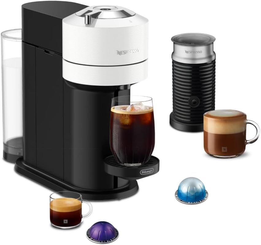 Nespresso Vertuo Next Coffee Machine con Milk Frother, blanco