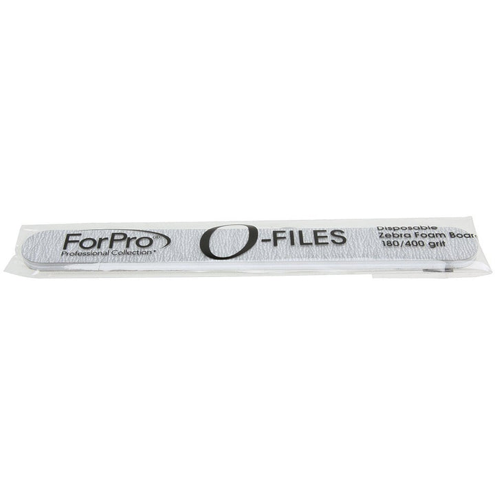ForPro O-Files - Tabla de espuma, grano 180\/400, cebra, lima de uñ...