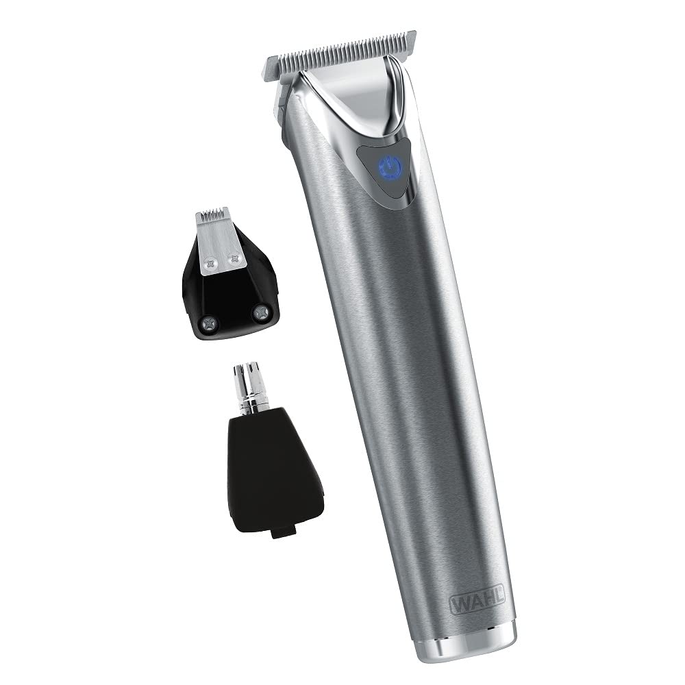 Wahl, afeitadora de acero inoxidable, ión litio, #9818.