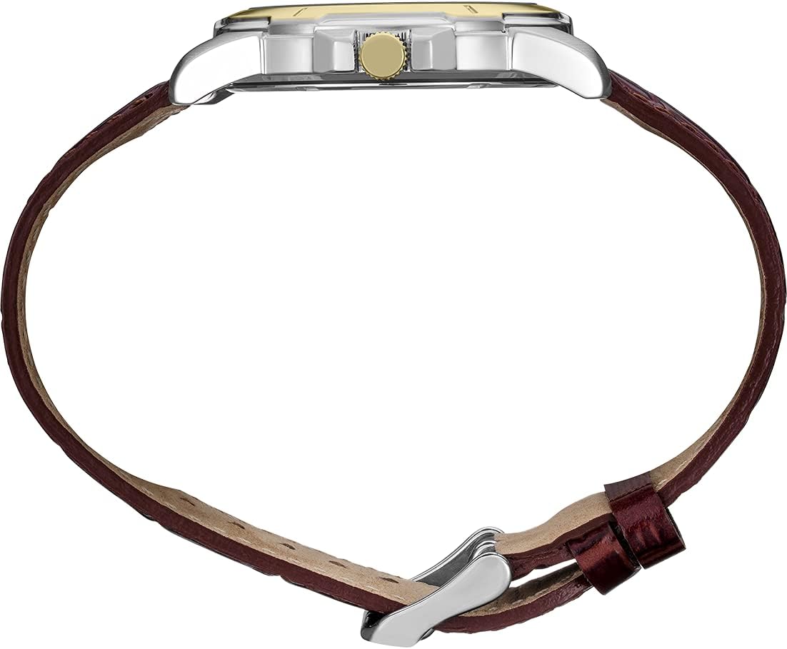 SEIKO SUR360 Reloj automático para hombre - Esenciales - Esfera de carbón - Caja de acero inoxidable con acabado dorado, correa de cuero, resistente al agua 164 ft