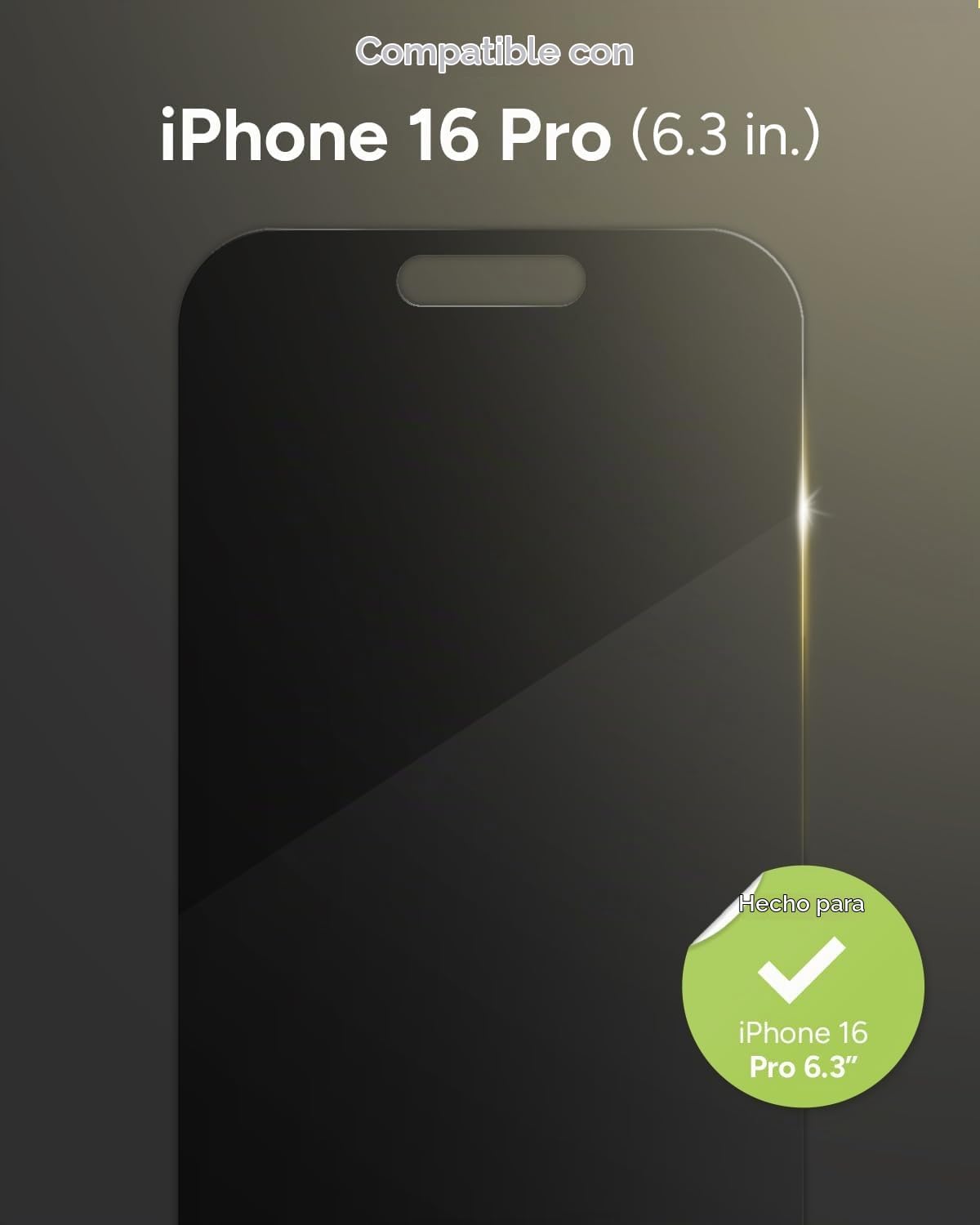 ZAGG Protector de pantalla de privacidad Glass Elite para iPhone 16 Pro