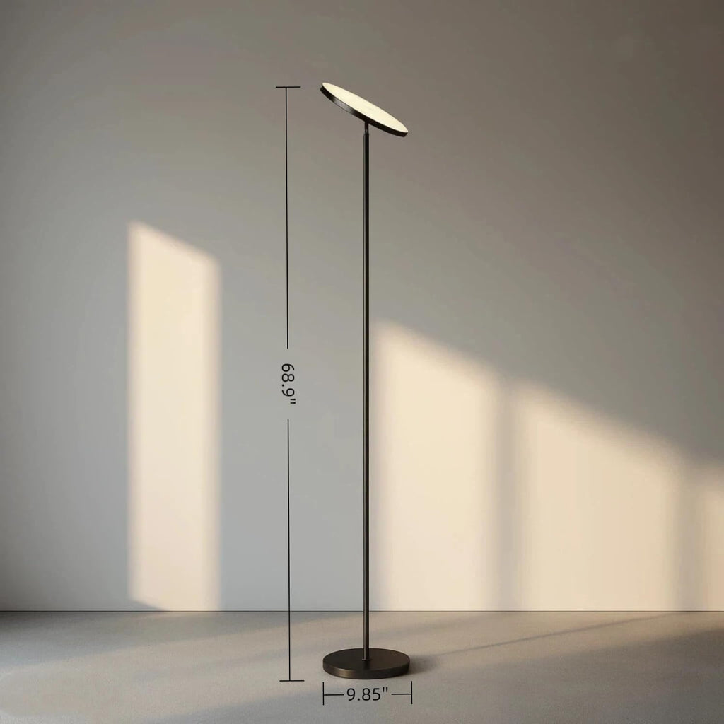 Lámpara Lámpara de pie LED Torchiere con mando a distancia, regulable en