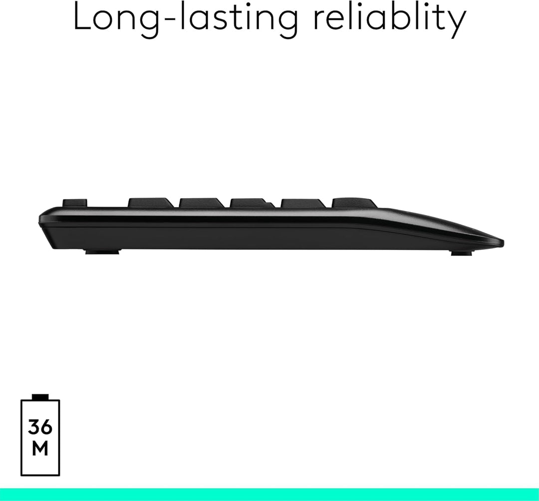 Logitech MK345 Combo de teclado y ratón inalámbrico | Reposamuñecas...