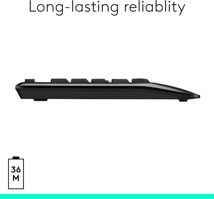Logitech MK345 Combo de teclado y ratón inalámbrico | Reposamuñecas...