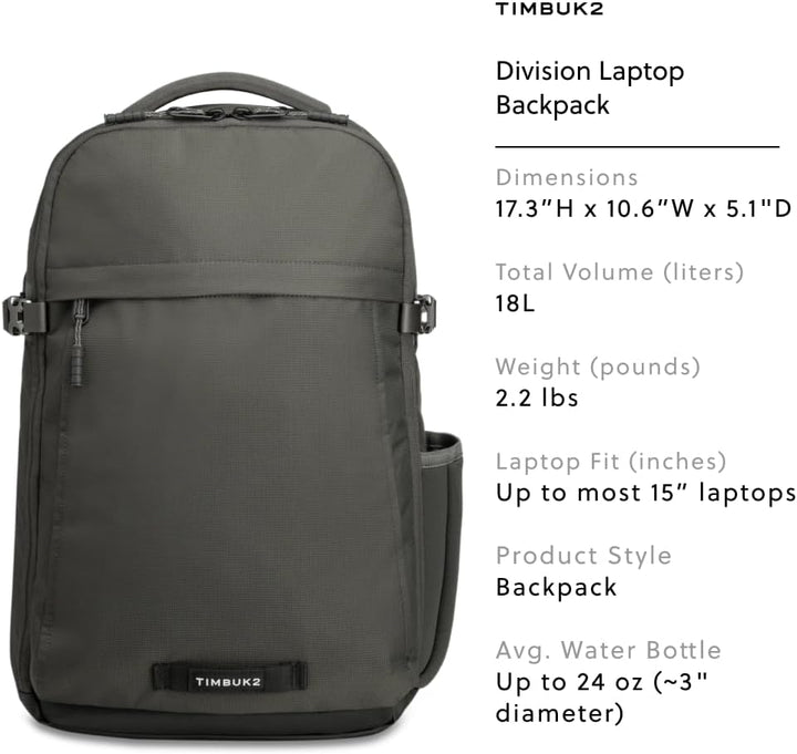Timbuk2 Division Deluxe Mochila para laptop, Tamaño único, Computad...