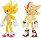 JAKKS Pacific Sonic The Hedgehog Light Up Super Sonic & Super Shadow - Juego de figuras de acción