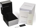 Emporio Armani Reloj de vestir para mujer con correa de acero inoxidable