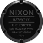 Nixon Porter Leather A1058 Reloj de pulsera para hombre resistente al agua 50m (correa de cuero de 20-18mm / 0.70-0.78 pulgadas y esfera de reloj de 40mm / 1.5 pulgadas)