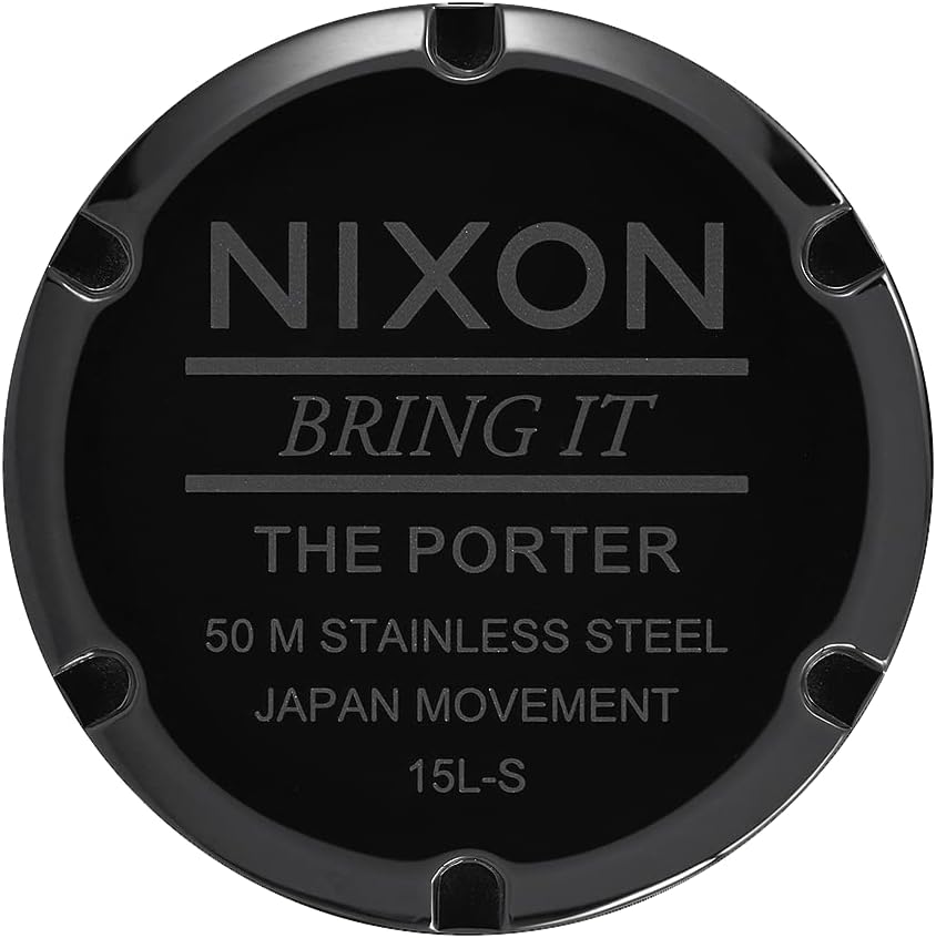 Nixon Porter Leather A1058 Reloj de pulsera para hombre resistente al agua 50m (correa de cuero de 20-18mm / 0.70-0.78 pulgadas y esfera de reloj de 40mm / 1.5 pulgadas)