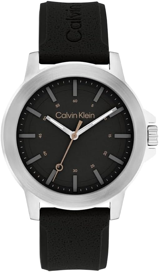 Calvin Klein Reloj para hombre CK Reset - Reloj de cuarzo de 42mm 3H - Correa de silicona deportiva - Resistencia al agua 30 metros – Joya de moda premium con un aspecto audaz - Regalo para él