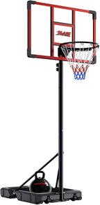 Anillo/Canasta Portátil de 32" para Baloncesto al Aire Libre, Altura Ajustable de 4.1–8.5 pies