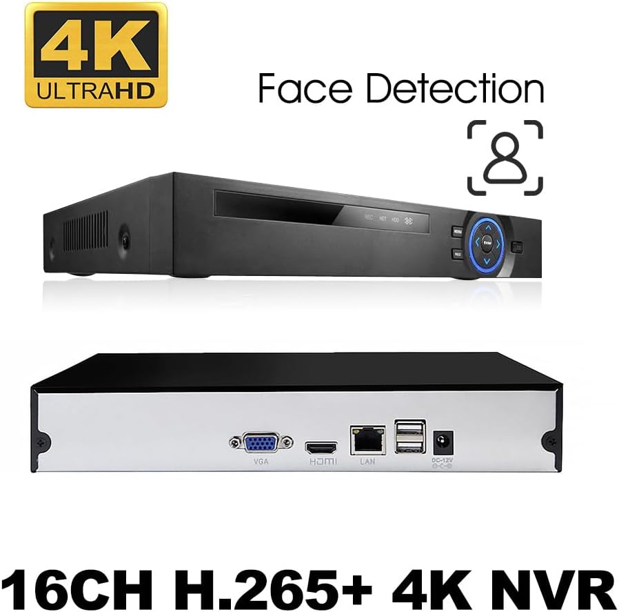 Xenocam H.265 16CH CCTV NVR para 5MP\/4MP\/3MP\/2MP 2.0 Cámara IP M...
