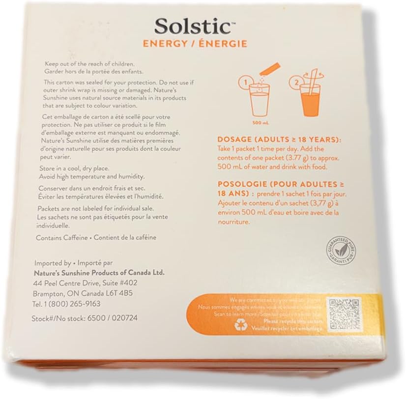 Nature's Sunshine Solstic Energy, 0.14 onzas cada uno, 30 unidades...