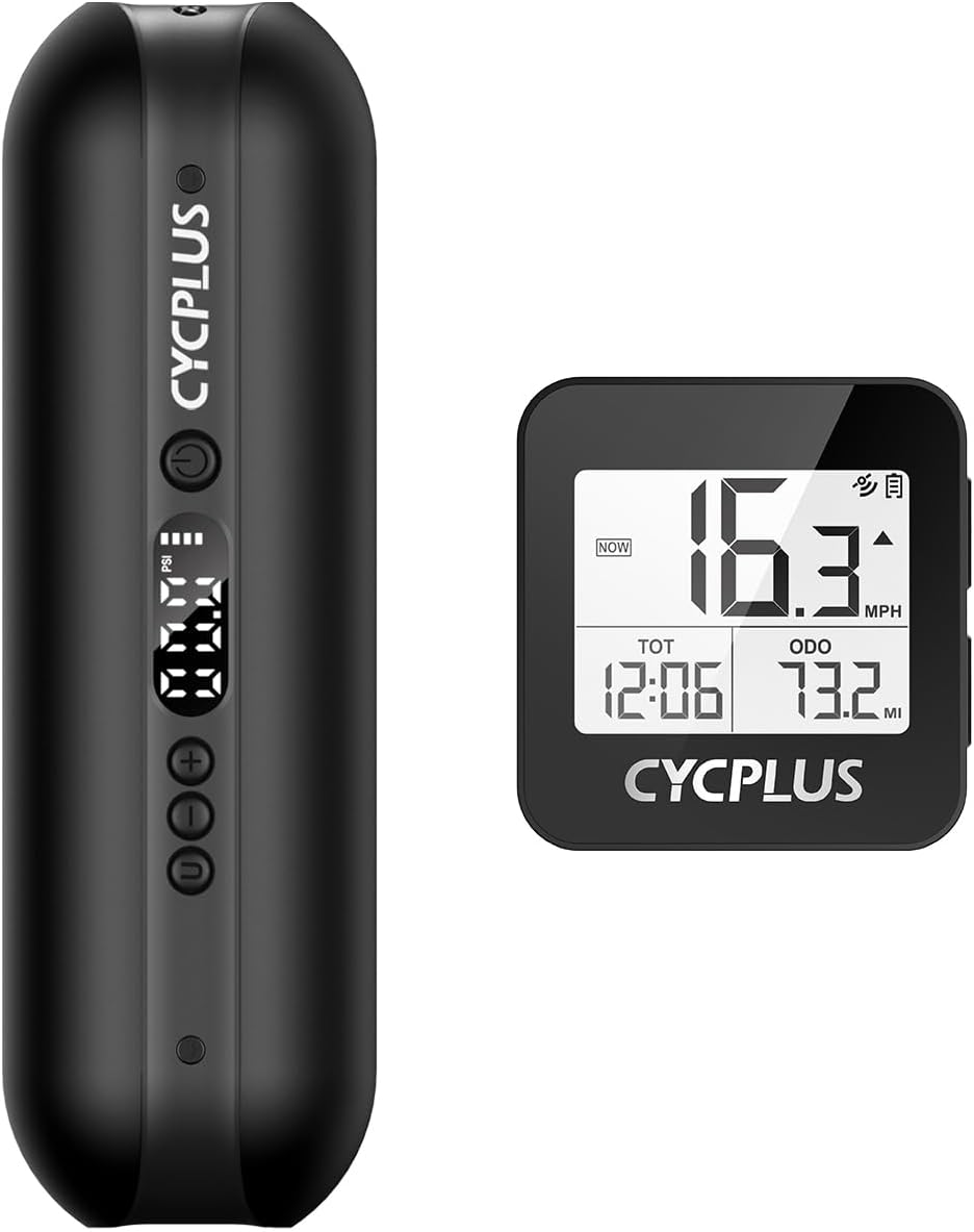 CYCPLUS Inflador de neumáticos A2 + Computadora GPS para bicicleta G1