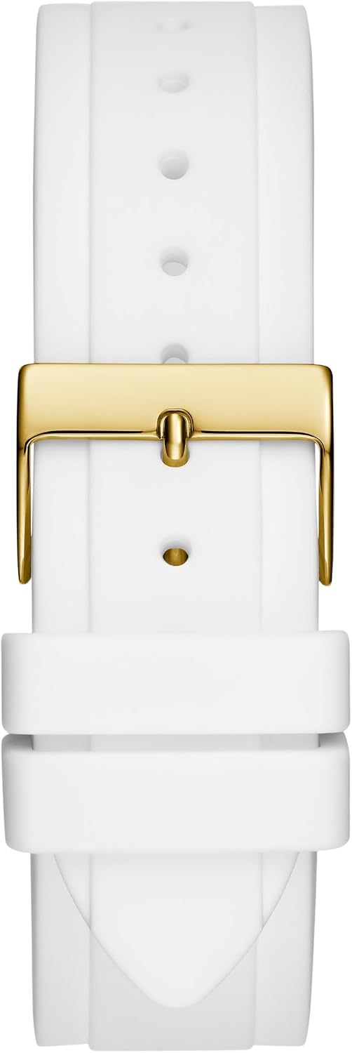 GUESS Reloj multifunción blanco y dorado