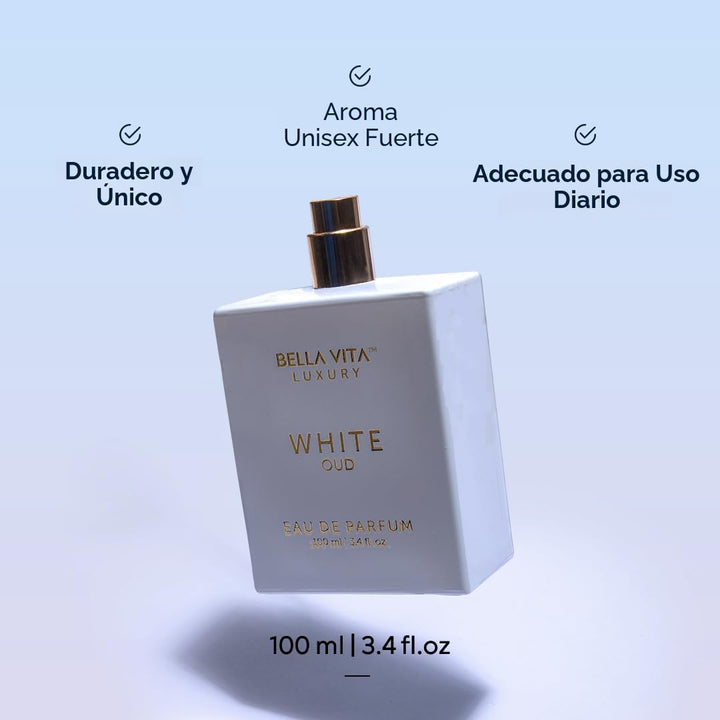 Bellavita Luxury White Oud Eau de Parfum | 3.4 fl oz (3.4 onzas líq...