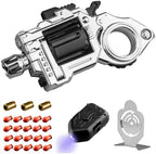 Juguetes sensoriales de metal para adultos con pistola: anillo para la ansiedad para hombres, alivio del estrés, alivio del estrés, alivio del estrés, para concentración de dedos, oficina, estudio, vi