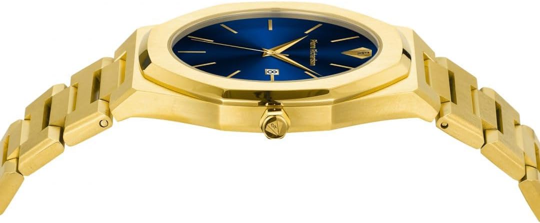 PIERRE RICHARDSON PR5428 Reloj de lujo para hombre – Movimiento de cuarzo japonés, acero inoxidable, 41mm, 5ATM resistente al agua, cristal de zafiro resistente a los arañazos – Reloj de vestir