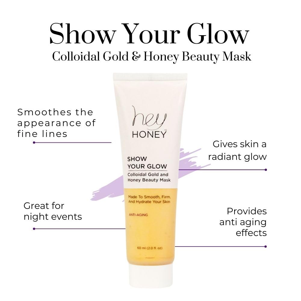 Hey Honey Skin Care Show Your Glow Máscara facial coloidal de miel...