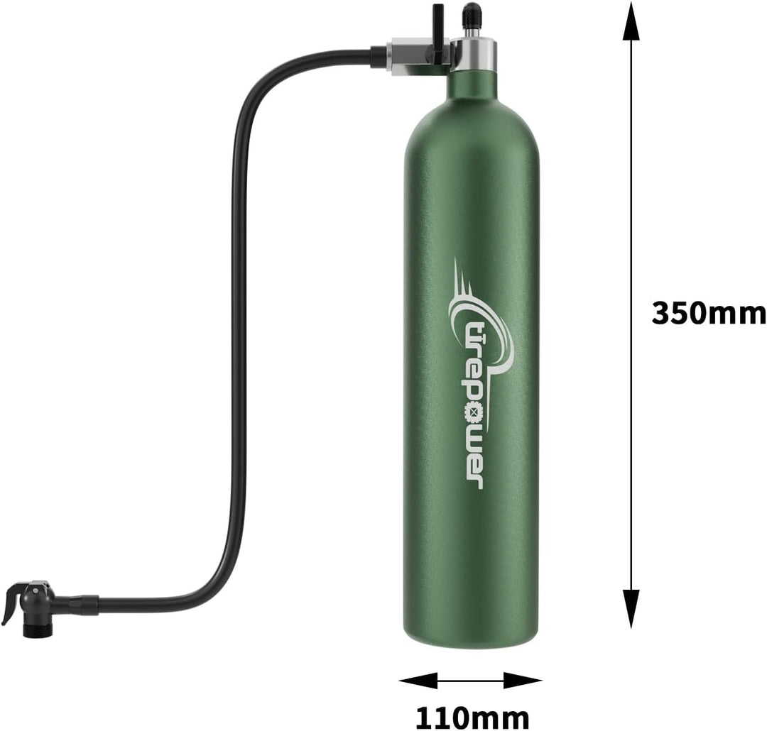 Ctrepower Tanque de aire para inflar neumáticos de bicicleta sin cá...