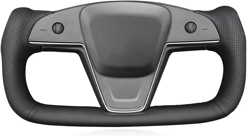 MEWANT Funda envolvente de volante Yoke Tesla Model S cosida a mano para Tesla Model S 2021-2023 / Model X 2021-2023 Accesorios de volante Yoke Tesla