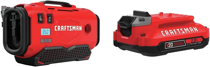 CRAFTSMAN Inflador V20 con batería de iones de litio, 2.0 amperios...