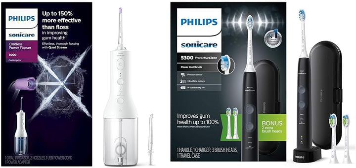 Philips Sonicare Hilo dental inalámbrico 3000 y ProtectiveClean 530...