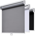AOSKY Persianas Enrollables Sin Cable Opacas para Ventanas Oscurecimiento de Habitación Persianas Enrolladas con Sistema de Resorte, Protección UV Persianas de Ventana Persianas de Puerta para Hogar y