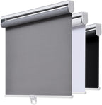 AOSKY Persianas Enrollables Sin Cable Opacas para Ventanas Oscurecimiento de Habitación Persianas Enrolladas con Sistema de Resorte, Protección UV Persianas de Ventana Persianas de Puerta para Hogar y