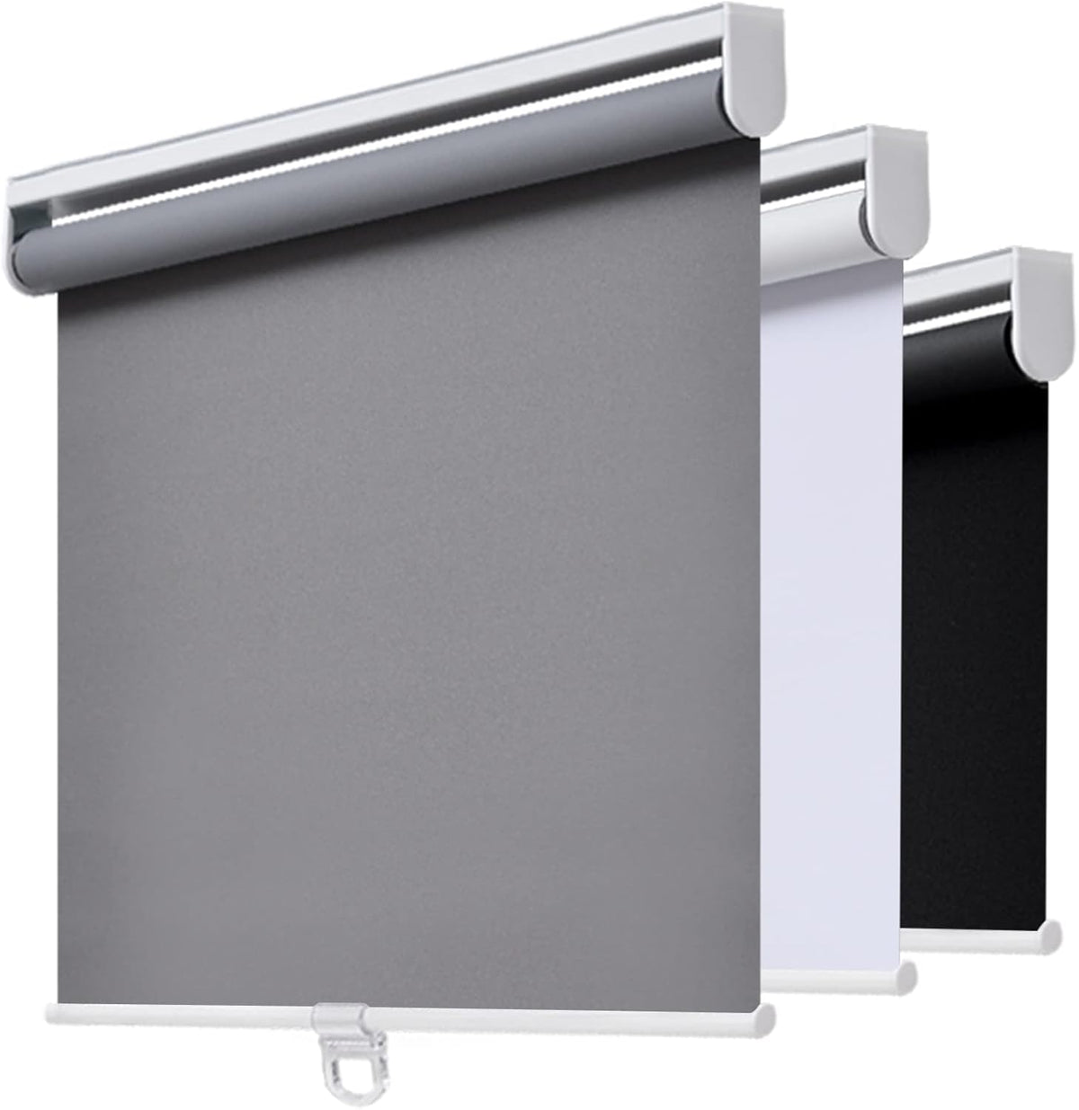 AOSKY Persianas Enrollables Sin Cable Opacas para Ventanas Oscurecimiento de Habitación Persianas Enrolladas con Sistema de Resorte, Protección UV Persianas de Ventana Persianas de Puerta para Hogar y
