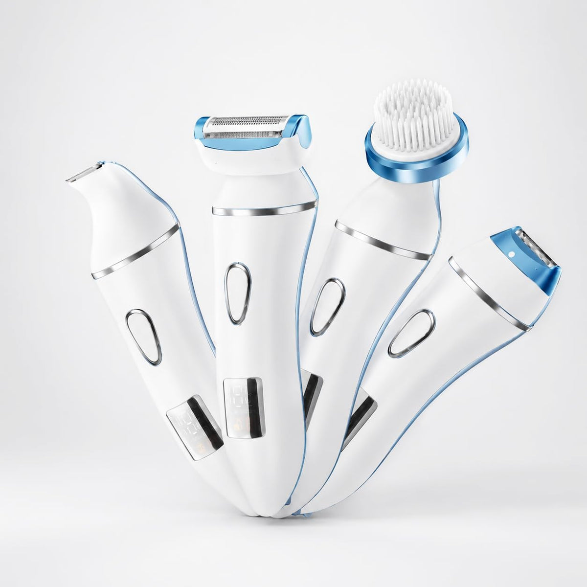 Afeitadora 4 en 1 para mujer, maquinilla de afeitar eléctrica impermeable y