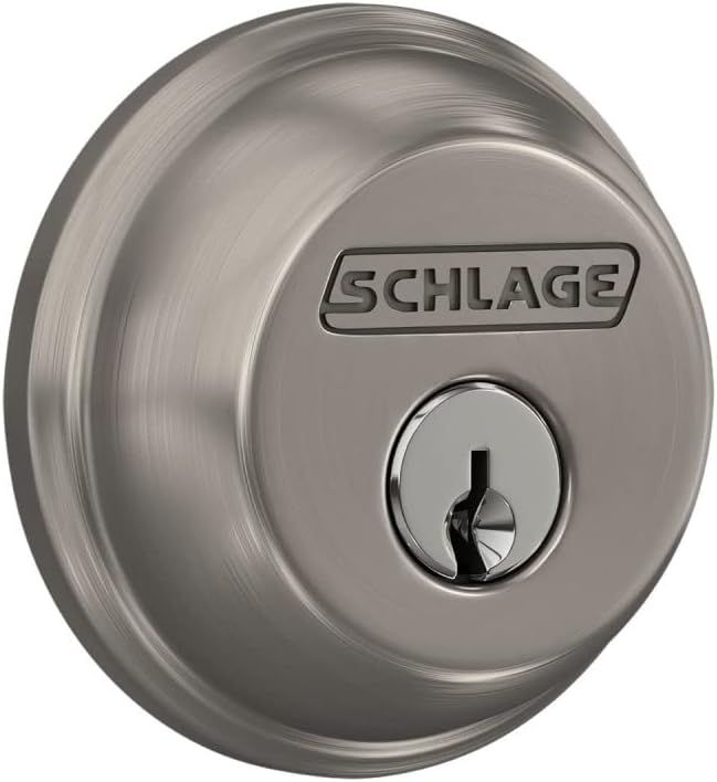 Schlage B60 N 619 - Cerrojo de seguridad con llave de 1 lado, la má...