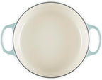 Le Creuset Horno holandés redondo ancho de hierro fundido esmaltado, 3.5 cuartos de galón., sal marina