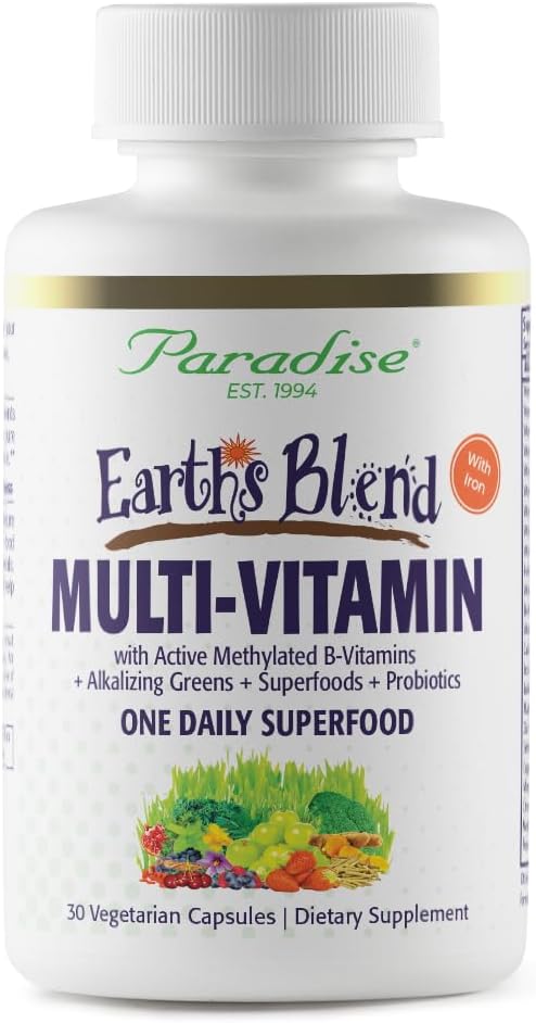 Paradise Herbs Earth's Blend Multivitamínico diario para mujer...