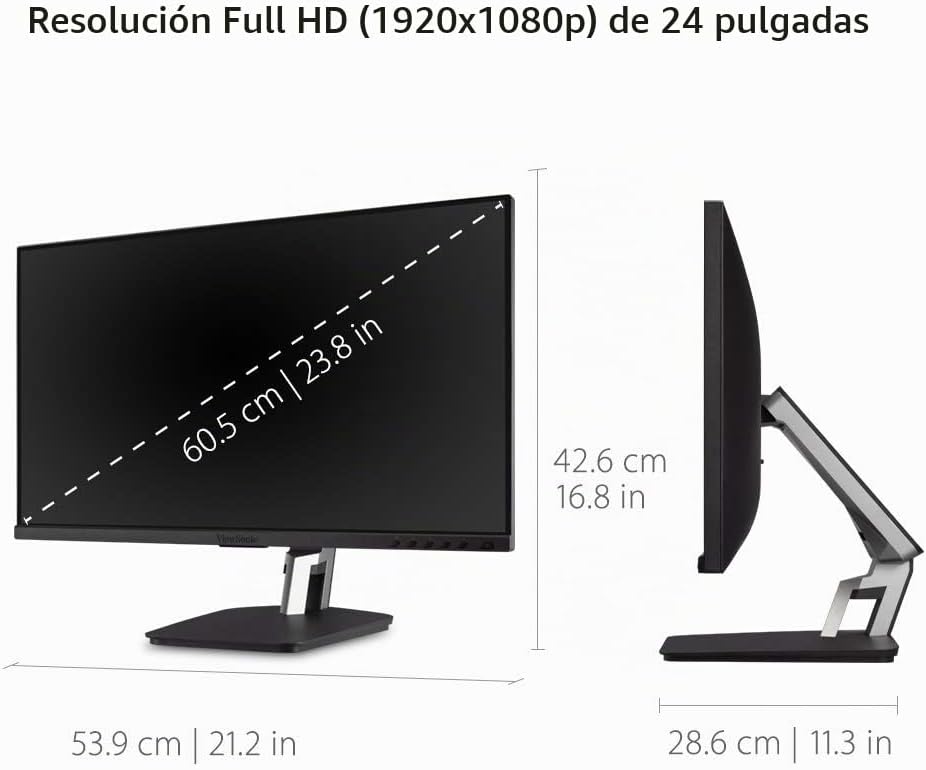ViewSonic TD2455 Monitor de pantalla táctil de 24 pulgadas 1080p, I...