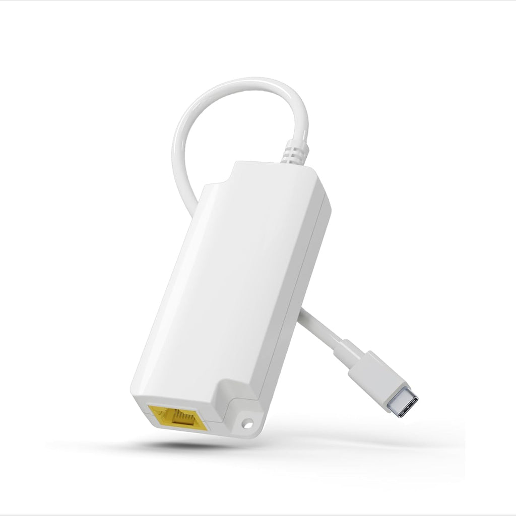 Gigabit PoE a USB C Converter, USB-C a Ethernet adaptador con 10W carga