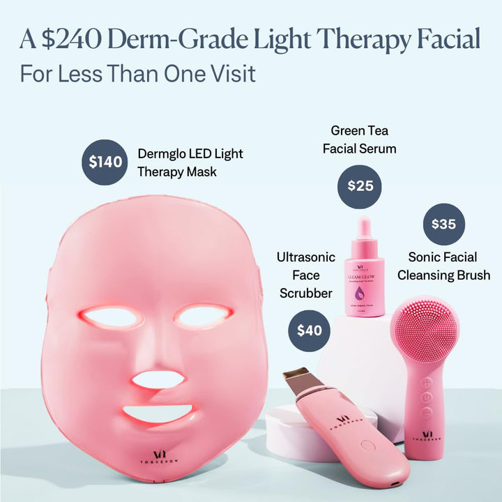 VogueNow Máscara facial con luz LED, kit de spa de primera calidad...